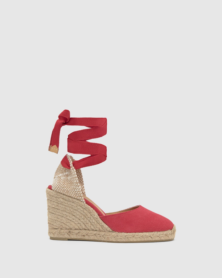 Holly Locket Wedge Pumps – Red