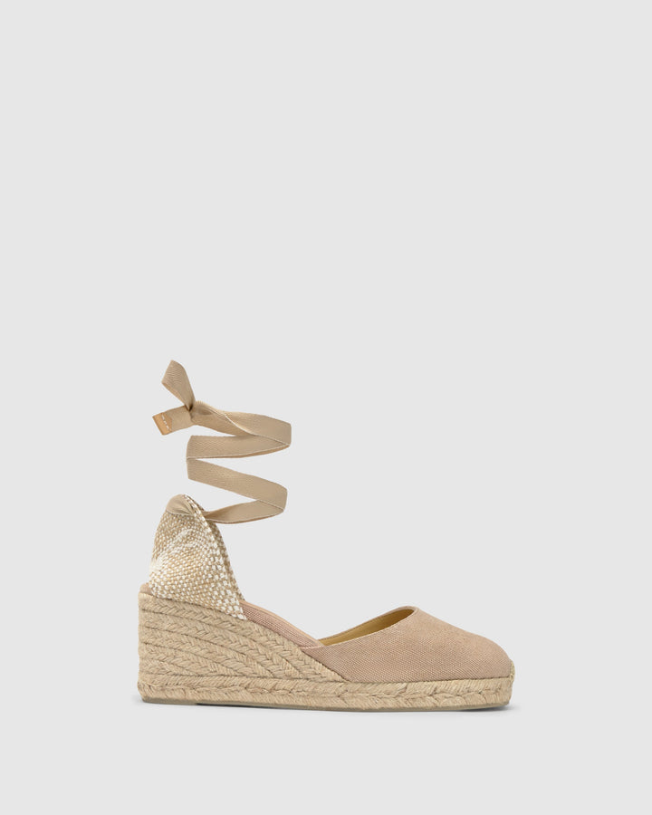 Kelsey Locket Wedge Pumps – Sand