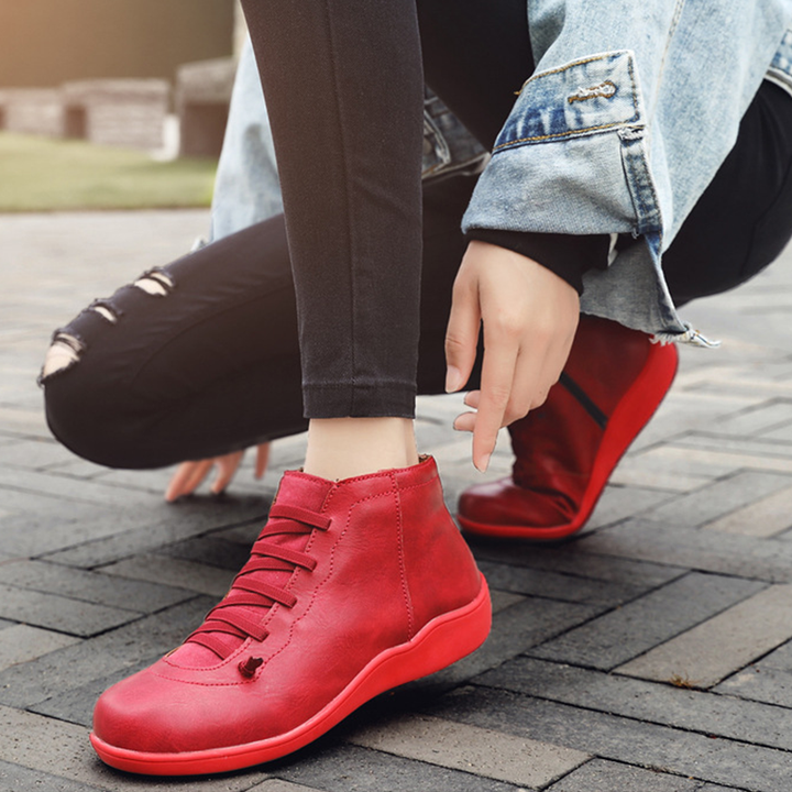 Poppy Plume Lace-Up Ankle Boots by Belsetta