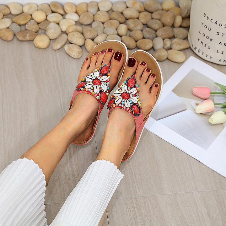 Isla Petal Embellished Sandals by Belsetta