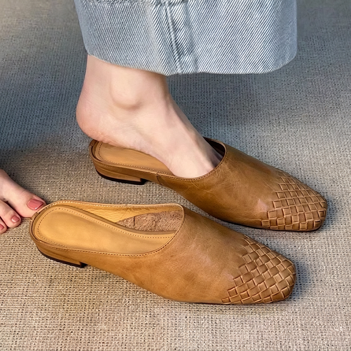 Emery Locket Mules – Khaki