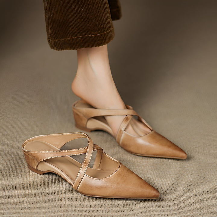 Remi Locket Mules – Khaki
