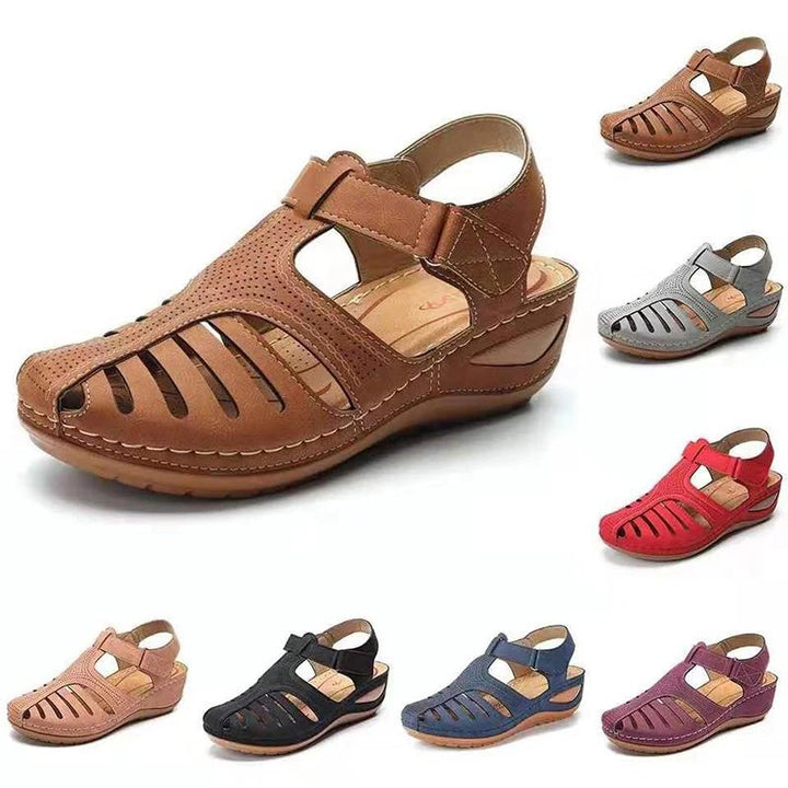 Tessa Ballad Closed-Toe Sandals by Belsetta
