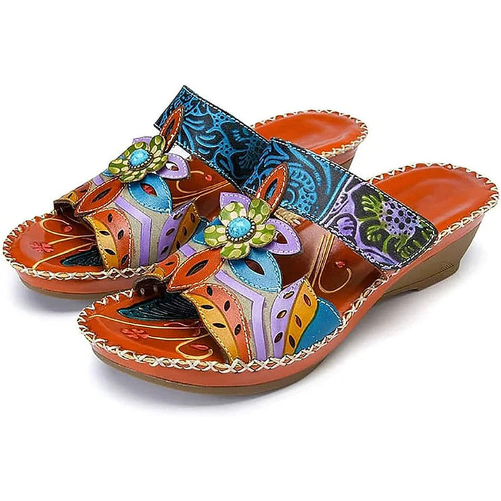 Celeste Petal Wedge Sandals by Belsetta