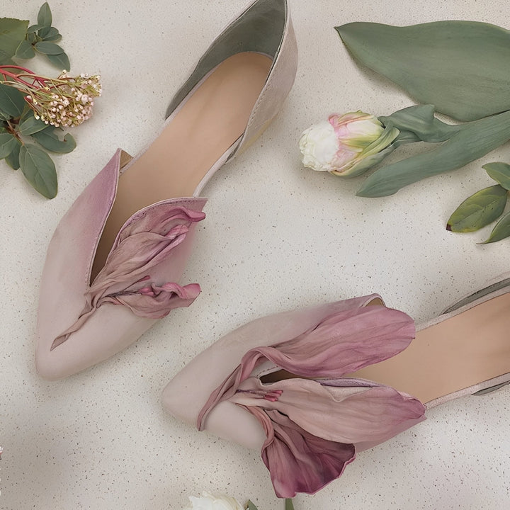 Parker Ribbon Ballet Flats – Dusty Rose
