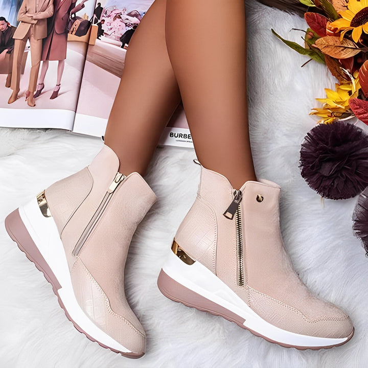 Lennox Cameo Ankle Boots – Beige