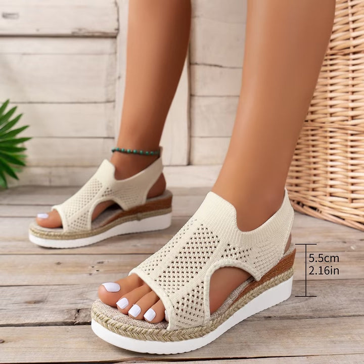 Mabel Sonata Peep-Toe Sandals by Belsetta