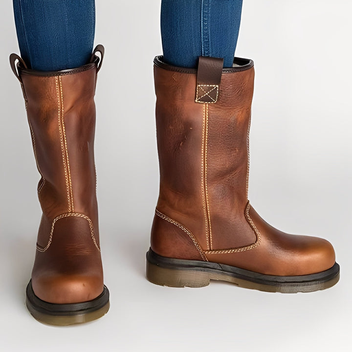 Remi Ribbon Winter Boots – Brown