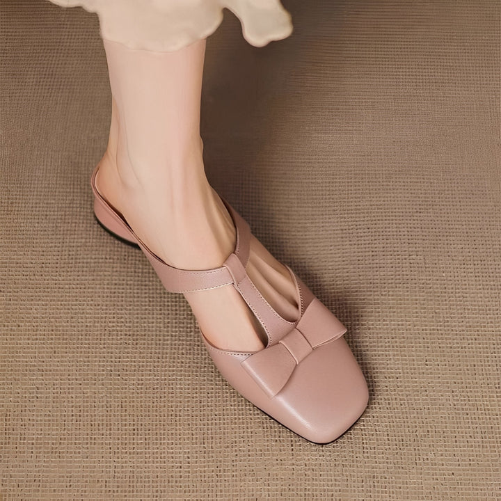 Morgan Ribbon Mules – Pink