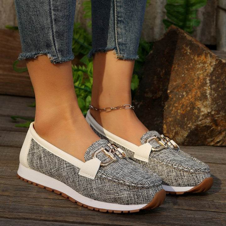Avery Locket Loafers – Gray