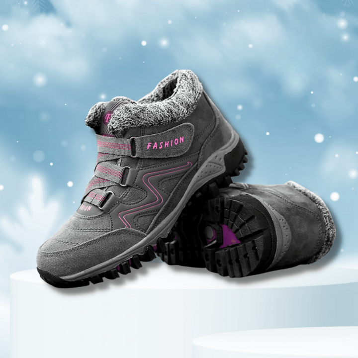 Georgia Cameo Winter Sneakers – Gray/Pink