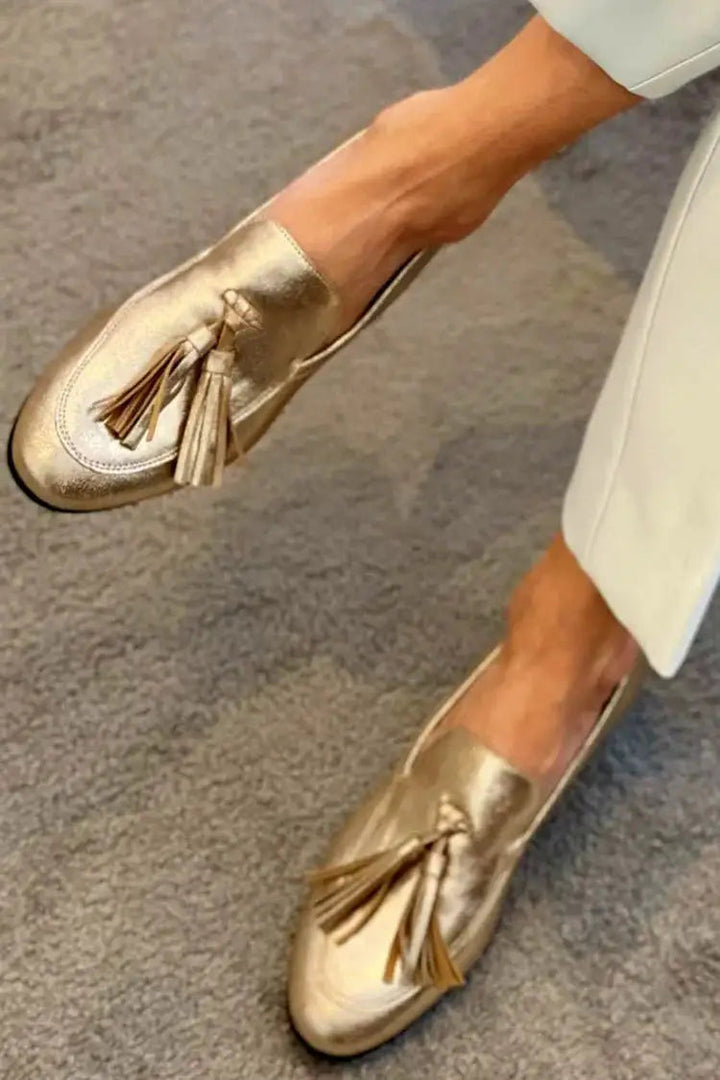 Lennon Locket Loafers – Gold