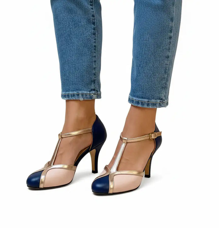 Leighton Garland Pumps – Blue
