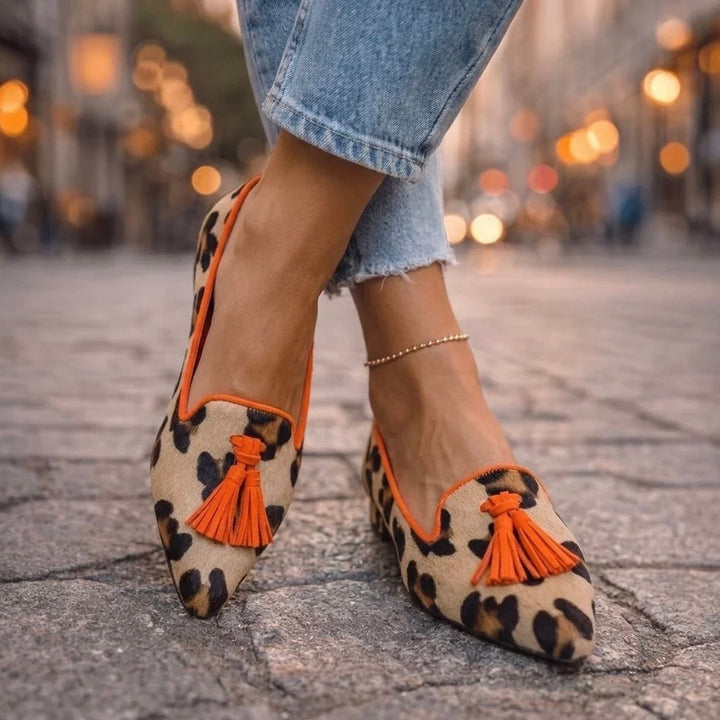 Kelsey Ribbon Ballet Flats – Orange