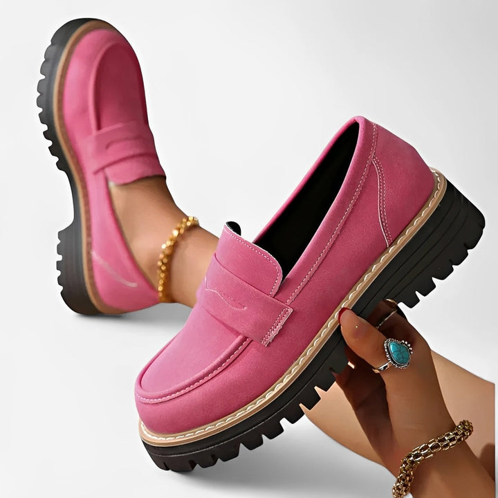 Harper Ribbon Loafers – Pink