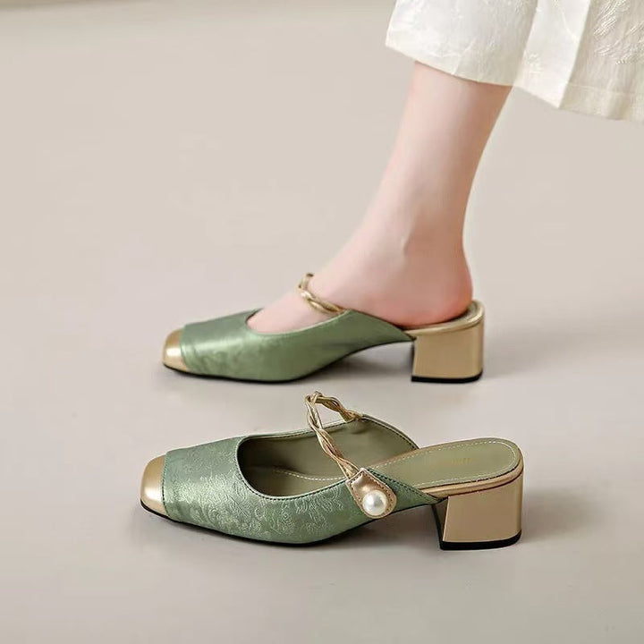 Darcy Petal Flat Mules by Belsetta