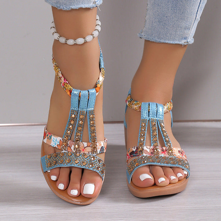 Blair Plume Embellished Sandals by Belsetta