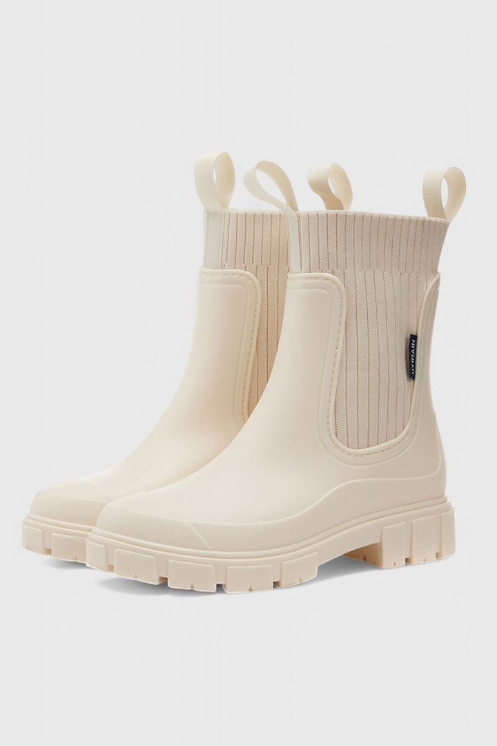Jocelyn Posy Chelsea Ankle Boots – Beige