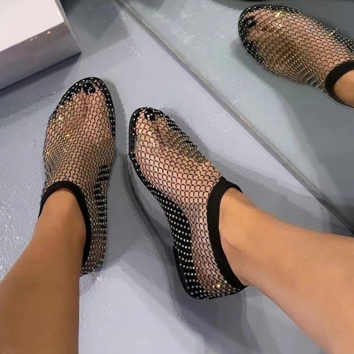 Bonnie Bloom Mesh Slip-On Flats by Belsetta