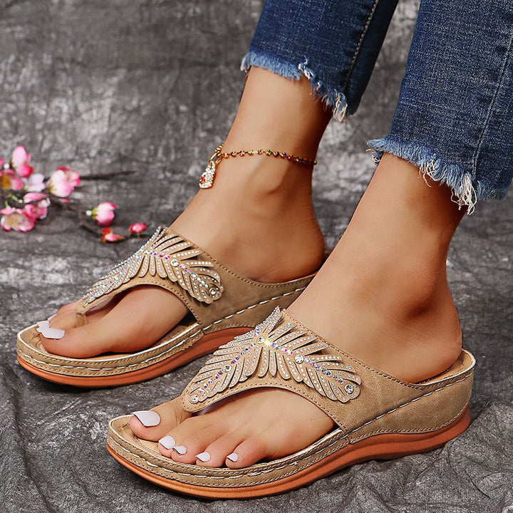 Lila Plume Thong Sandals by Belsetta