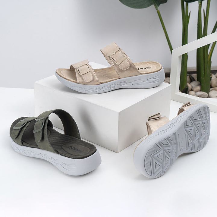 Estelle Bloom Wedge Sandals by Belsetta