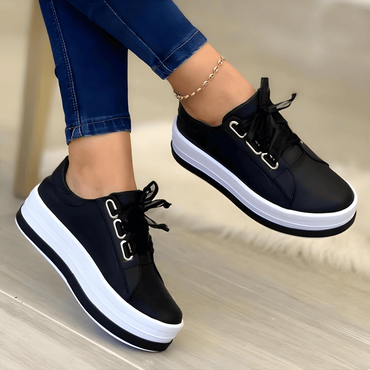 Hadley Garland Platform Sneakers – Black