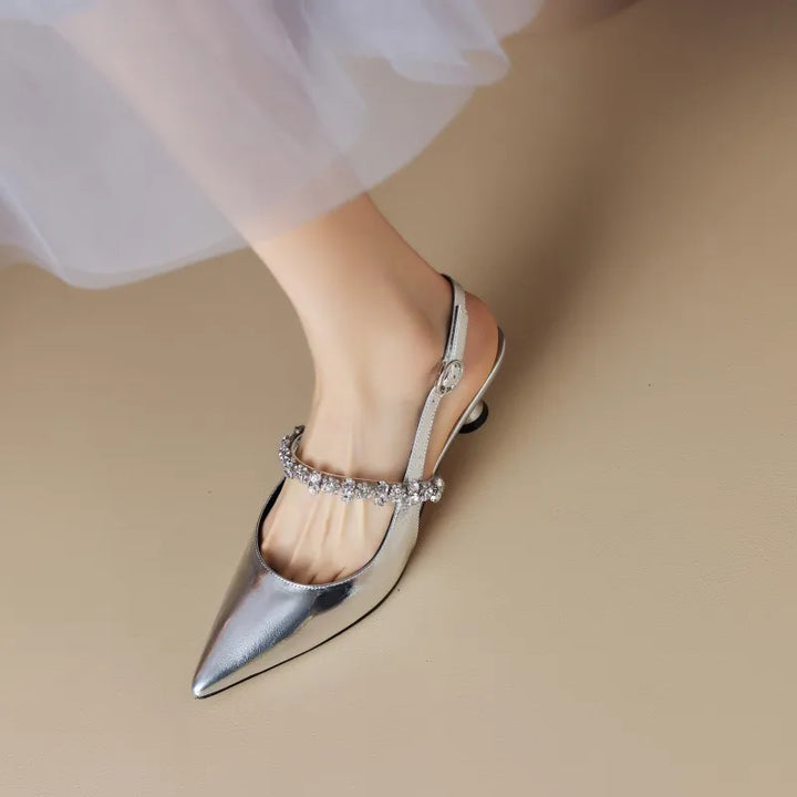 Lottie Petal Kitten-Heel Pumps by Belsetta