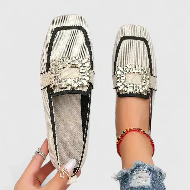 Delaney Locket Loafers – Beige