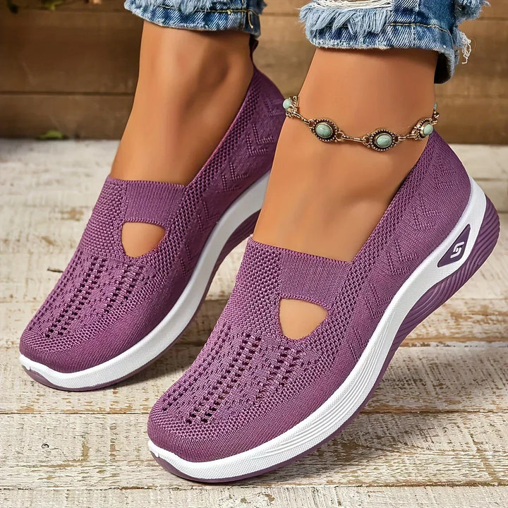 Peyton Ribbon Slip-On Sneakers – Purple