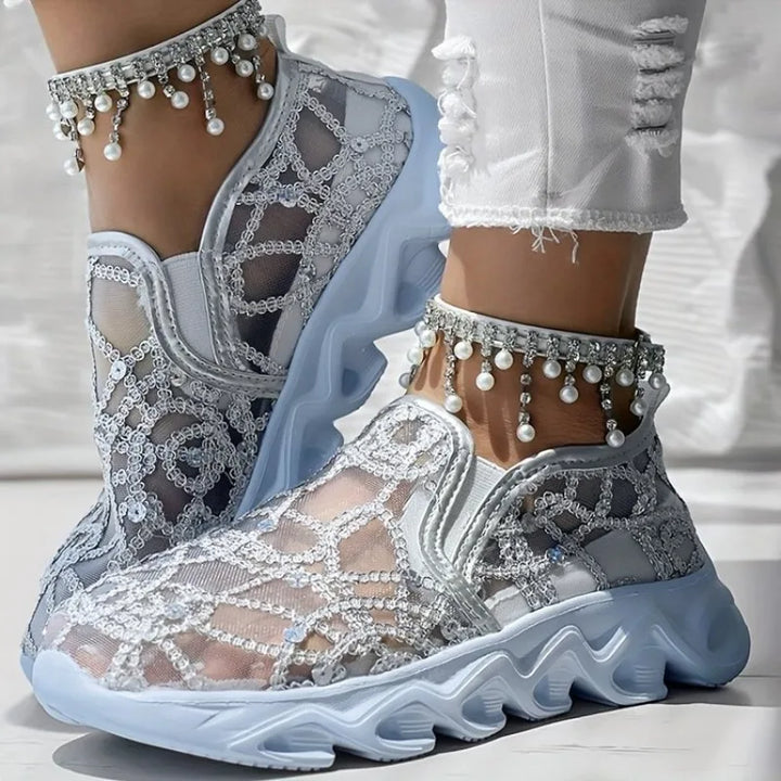Josie Plume High-Top Sneakers by Belsetta