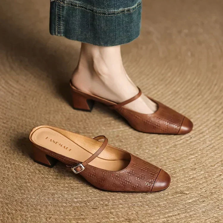 Molly Petal Heeled Mules by Belsetta