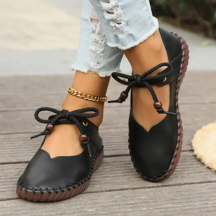 Nell Plume Lace-Up Flats by Belsetta