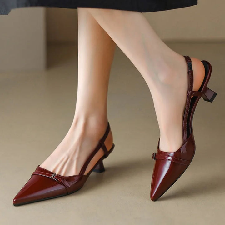 Rhea Bloom Kitten-Heel Pumps by Belsetta