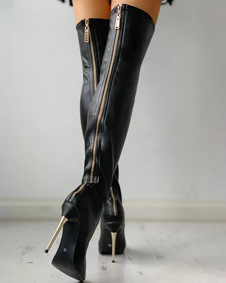 Merritt Ribbon Ankle Boots – Black