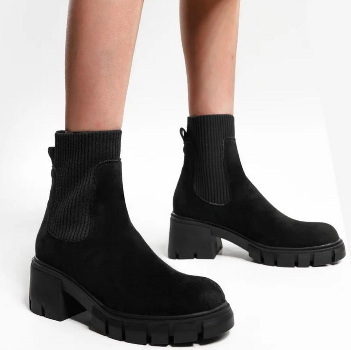 Lucy Bloom Heeled Boots by Belsetta