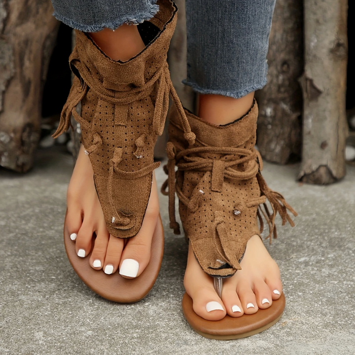 Molly Waltz Flat Sandals by Belsetta