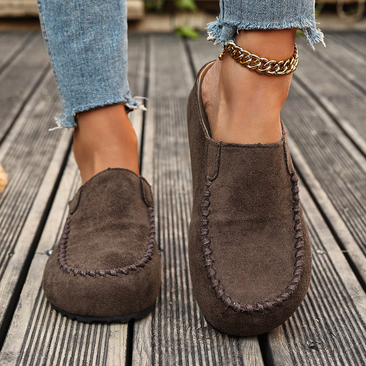 Brooklyn Cameo Slip-On Flats – Brown