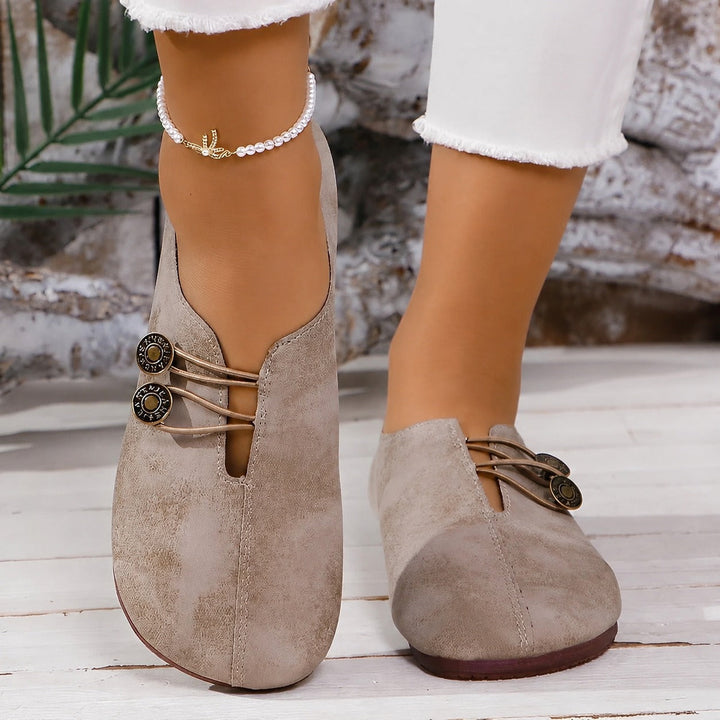 Piper Garland Slip-On Flats – Light Brown