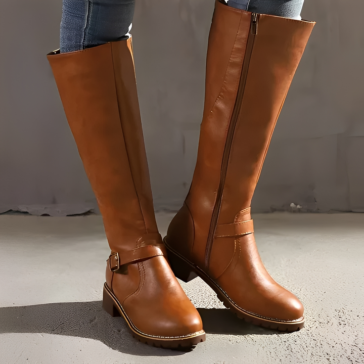 Lennox Ribbon Ankle Boots – Brown