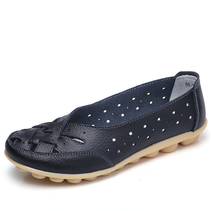 Dahlia Garland Ballet Flats – Black
