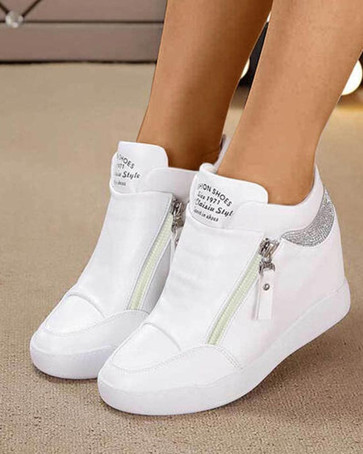 Mallory Sonnet Ankle Boots – White