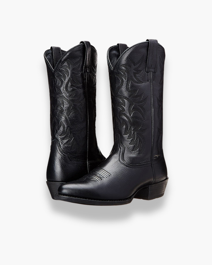 Finley Posy Western Ankle Boots – Black