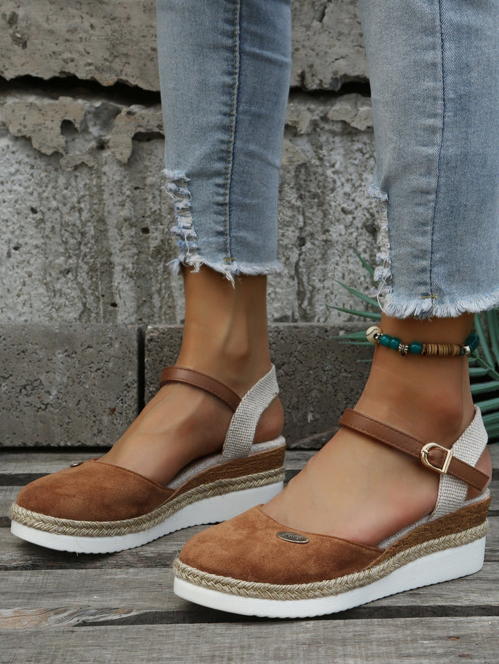 Avery Ribbon Espadrilles – Brown