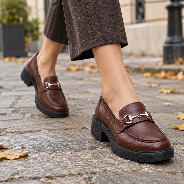 Kinsley Locket Loafers – Brown