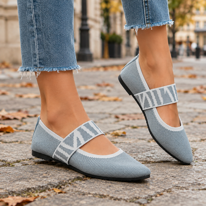 Teagan Garland Ballet Flats – Gray