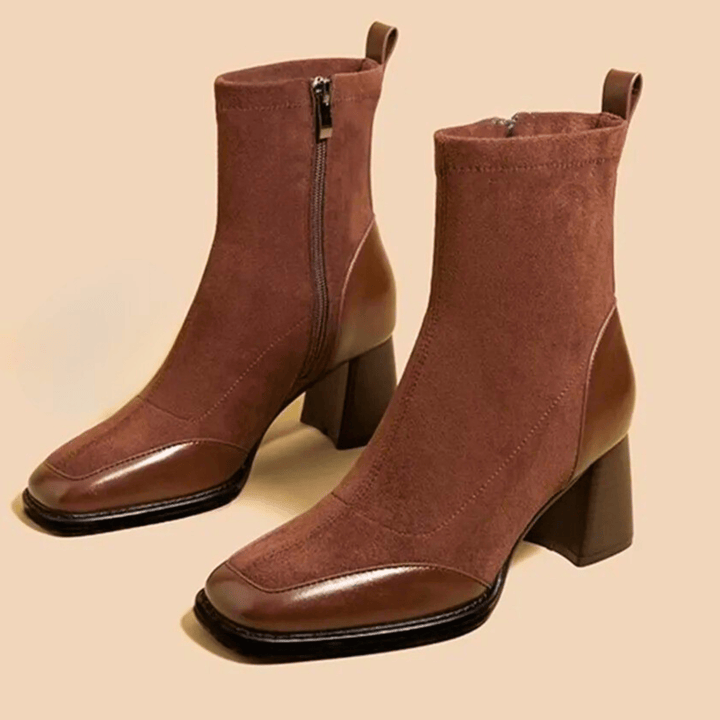 Presley Ribbon Ankle Boots – Brown