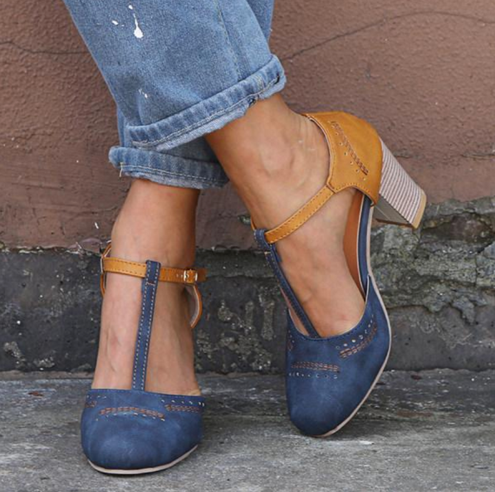 Hazel Ballad T-Strap Pumps by Belsetta