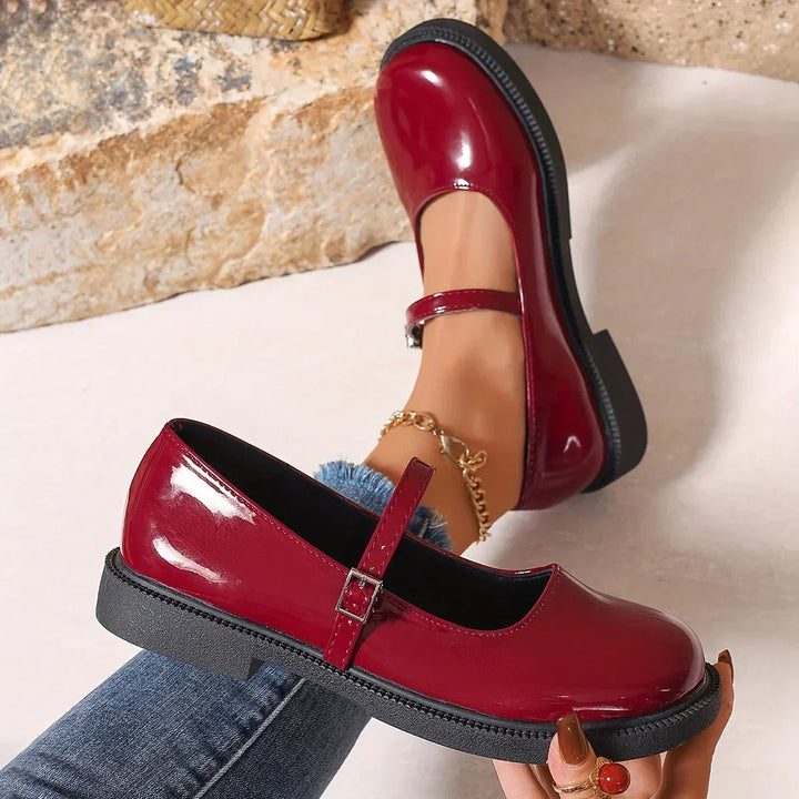 Claire Locket Mary Jane Heels – Red